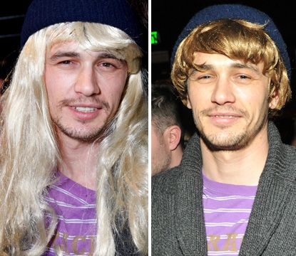James Franco wigs out in Park City, Utah, on January 21, 2011