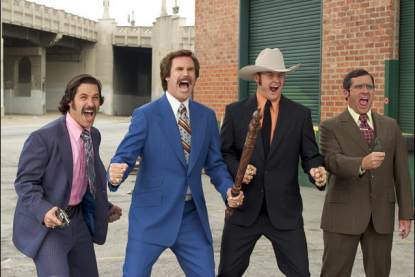 Will Ferrell and Steve Carell in “Anchorman: The Legend of Ron Burgandy”
