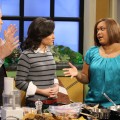 Food Network star Sunny Anderson shares her Super Bowl snack recipes with Billy Bush and Kit Hoover on Access Hollywood Live on January 31, 2011