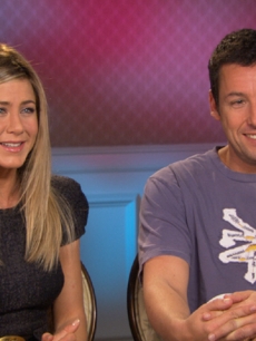 Jennifer Aniston and Adam Sandler chat with Access Hollywood at the junket for “Just Go With It” in Los Anegeles on January 31, 2011 