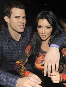 Kris Humphries and Kim Kardashian watch Prince perform during his “Welcome 2 America” tour at Madison Square Garden in New York City on February 7, 2011