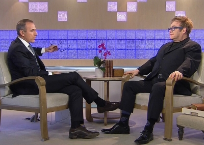 Matt Lauer interview Elton John on the “Today” show in NYC on February 10, 2011