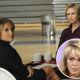 Katie Couric and Jane Lynch on “Glee” (Inset: Dina Lohan)
