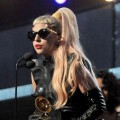 Lady Gaga accepts the Grammy for Best Pop Vocal Album onstage during The 53rd Annual Grammy Awards held at Staples Center on February 13, 2011 in Los Angeles