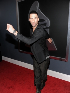 Adam Levine of the band Maroon 5 arrives at The 53rd Annual Grammy Awards held at Staples Center on February 13, 2011 in Los Angeles, California