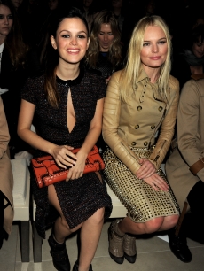 Rachel Bilson and Kate Bosworth attend the Burberry Prorsum Show at London Fashion Week Autumn/Winter 2011 at Kensington Gardens in London on February 21, 2011 