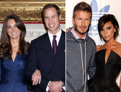 Kate Middleton, Prince William, David and Victoria Beckham