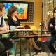 “Glee” star Darren Criss talks with Billy Bush and Kit Hoover on the set of Access Hollywood Live on February 25, 2011