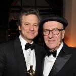 Best Actor winner Colin Firth his “The King’s Speech” co-star Geoffrey Rush celebrate at The Weinstein Company Oscar party, in association with Ultimat Vodka, Hollywood, Feb. 27, 2011