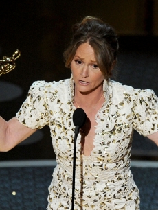Melissa Leo accepts the award for Best Actress in a Supporting Role for “The Fighter” during the 83rd Annual Academy Awards held at the Kodak Theatre, Hollywood, Calif., on February 27, 2011