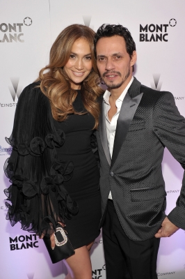 Jennifer Lopez and Marc Anthony arrive at the Montblanc Cocktail Party co-hosted by Harvey and Bob Weinstein celebrating the Weinstein Company’s Academy Award Nominees at Soho House in West Hollywood on February 26, 2011