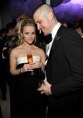 Reese Witherspoon and fiance Jim Toth attend the 2011 Vanity Fair Oscar Party Hosted by Graydon Carter at the Sunset Tower Hotel, West Hollywood, on February 27, 2011