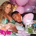 Mariah Carey and Nick Cannon  share a photo from their baby shower with Life & Style magazine, March 2011