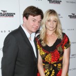 Mike Myers and Kelly Tisdale attend The Cinema Society & Hugo Boss screening of “Inglourious Basterds” at SVA Theater in New York City on August 17, 2009