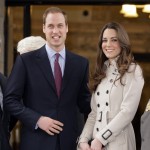 Prince William and Kate Middleton stand on the steps of City Hall during a visit to Belfast, Northern Ireland, March, 8, 2011