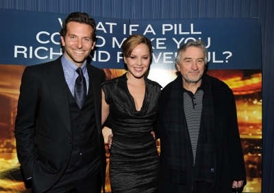 Bradley Cooper, Abbie Cornish and Robert De Niro attend Relativity Media’s world premiere of ‘Limitless’ presented by Deleon Tequila at Regal Union Square Theatre, Stadium 14 on March 8, 2011 in New York City.