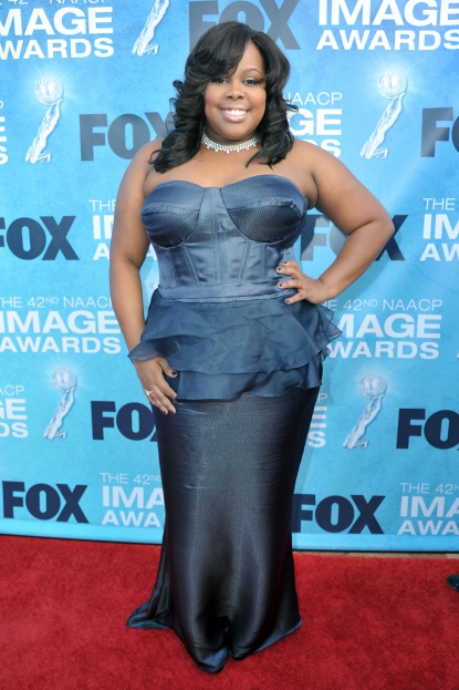 “Glee’s” Amber Riley arrives at the 42nd NAACP Image Awards held at The Shrine Auditorium in LA on March 4, 2011