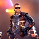 Usher rocks the stage during his concert at Mercedes-Benz Arena in Shanghai, China, on March 12, 2011 