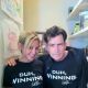 Charlie Sheen and his “goddess” Natalie Kenly wearing Charlie’s new T-shirts, “Duh, Winning”
