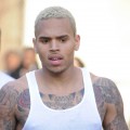Chris Brown plays basketball at the West 4th Street Courts in New York City on March 22, 2011 