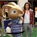 Russell Brand poses with the Easter Bunny at the premiere of  “Hop” in Universal City, Calif., on March 27, 2011