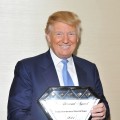 Donald Trump receives AAA Five Diamonds for Trump Central Park at Trump International Hotel & Tower in New York City, on March 31, 2011