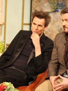 John Taylor and Simon Le Bon of Duran Duran pay a visit to the set of Access Hollywood Live on March 22, 2011