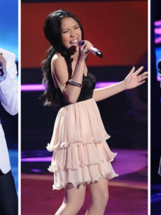 Stefano Langone, Thia Megia and Casey Abrams
