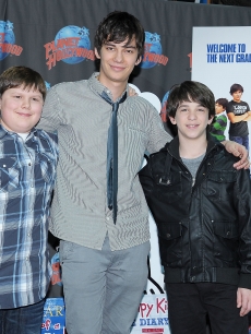 Robert Capron, Devon Bostick and Zach Gordon stop by Planet Hollywood Times Square in NYC on March 16, 2011