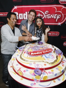 Selena Gomez celebrates Radio Disney’s 15th birthday with Ernie D and Jake Whetter
