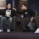Mark Cuban and Charlie Sheen appear on “Jimmy Kimmel Live” on March 21, 2011