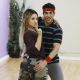 Mike Catherwood and Lacey Schwimmer work on a routine during “Dancing with the Stars” rehearsals