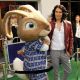 Russell Brand poses with the Easter Bunny at the premiere of  “Hop” in Universal City, Calif., on March 27, 2011