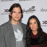 Ashton Kutcher and Demi Moore attend the launch party for “Real Men Don’t Buy Girls” at Steven Alan Annex in New York City, on April 14, 2011   