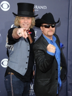 Kenny Alphin and John Rich of Big and Rich arrive at the 46th Annual Academy Of Country Music Awards RAM Red Carpet held at the MGM Grand Garden Arena in Las Vegas on April 3, 2011