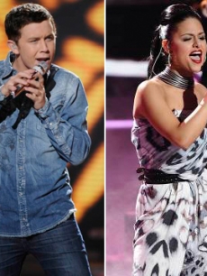 Pia Toscano and Scotty McCreery perform on “American Idol” on April 6, 2011