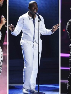 Pia Toscano, Jacob Lusk, Stefano Langone on “American Idol,” April 2011