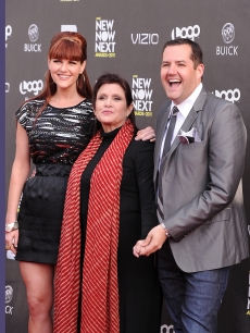 Sara Rue, Carrie Fisher and Ross Mathews arrive at the 4th Annual Logo’s “NewNowNext Awards” 2011 at Avalon in Hollywood, Calif. on April 7, 2011 