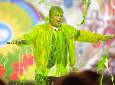 Jack Black speaks onstage during Nickelodeon’s 24th Annual Kids’ Choice Awards at Galen Center on April 2, 2011 in Los Angeles