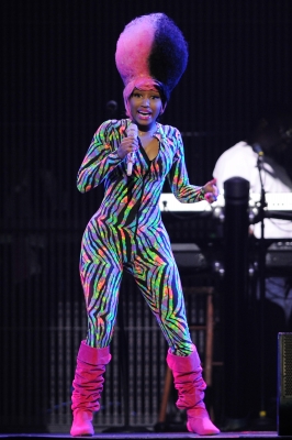 Nicki Minaj performs during the Lil Wayne “I Am Still Music” tour at the BankAtlantic Center in Sunrise, Florida, on April 5, 2011