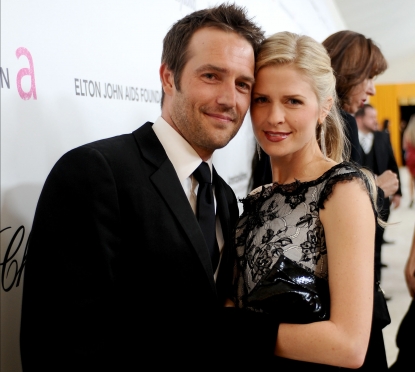 Michael Vartan and Lauren Skaar attend the 19th Annual Elton John AIDS Foundation Academy Awards Viewing Party at the Pacific Design Center in West Hollywood, Calif., on February 27, 2011 