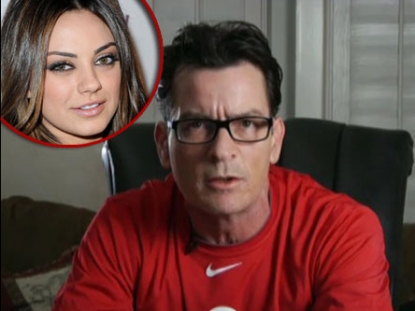 Charlie Sheen, insert: Mila Kunis