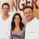Courteney Cox, David Arquette, and Josh Hopkins attend a Feeding America event on August 31, 2009