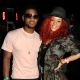 Usher and Rihanna pose for a picture at the Armani Exchange & 944 Magazine Neon Carnival party at Coachella in Indio, Calif., on April 16, 2011