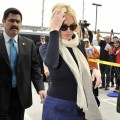 Lindsay Lohan arrives for a preliminary hearing to determine if she will stand trial for felony grand theft at the Airport Courthouse April 22, 2011 in Los Angeles