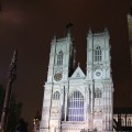 The scene on the ground outside Westminster Abbey on Royal Wedding eve, London, April 28, 2011
