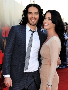 Russell Brand and Katy Perry are all smiles at the “Arthur” European premiere at Cineworld 02 Arena in London on April 19, 2011