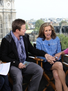 Meredith Vieira and Natalie Morales share their tales of covering the Royal Wedding with Access Hollywood Live’s Kit Hoover and Billy Bush, London, April 26, 2011