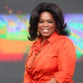 Oprah Winfrey looks out from the set during the first taping of the ‘Oprah Winfrey Show’ at the Sydney Opera House on December 14, 2010 in Sydney, Australia