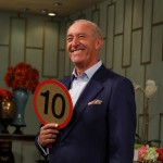 Len Goodman from “Dancing with the Stars” brings his points paddle to Access Hollywood Live, May 12, 2011